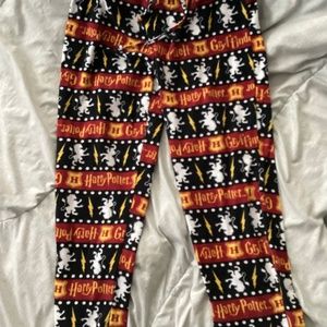 Harry Potter Gryffindor Women Fleece Lounge Pants Size S PJ Pajamas Winter